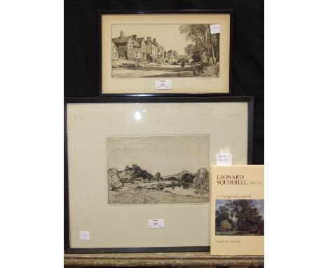 After Leonard R Squirrell, "Bridgenorth by the Severn" Engraving, signed and titled in margin, 17.5 x 26cm and another, "Sibl