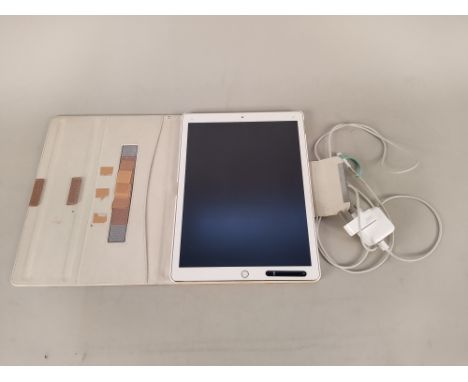 An Apple iPad, 12.9" screen, 256 GB (14.4) with charger.  This item is from a deceased's estate and the proceeds are being do