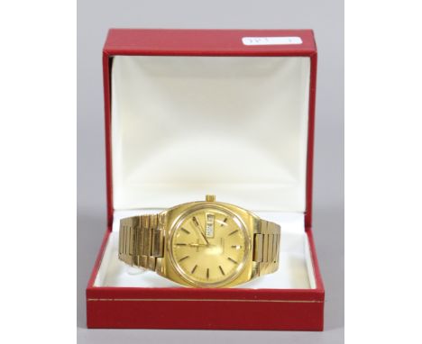 A gentleman's Omega automatic Seamaster wristwatch with date chapter and baton markers.