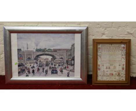 Terry Gorman signed Limited Edition print depicting the Wicker Arches, Sheffield along with a framed sampler print.