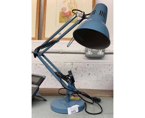 Blue angle poise lamp