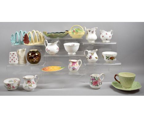 A Collection of Mid 20th Century Ceramics to Include Carlton Ware Toast Racks and Cup and Saucer, Royal Worcester and Other C