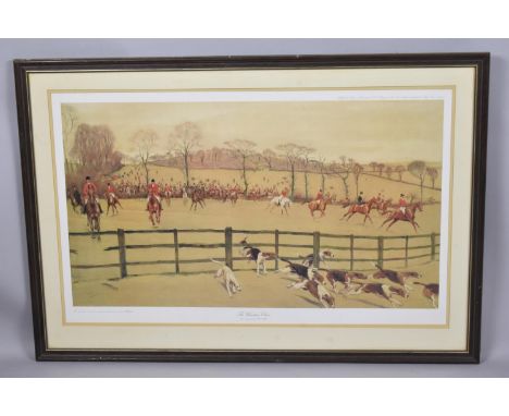 A Framed Cecil Aldin Hunting Print, Limited Edition 286/500, The Whaddon Chase, 69cms Wide 