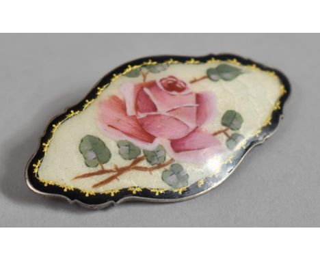 A Swedish Silver and Enamel Brooch by Thorlief Johnsen, Oslo, Stamped 925 