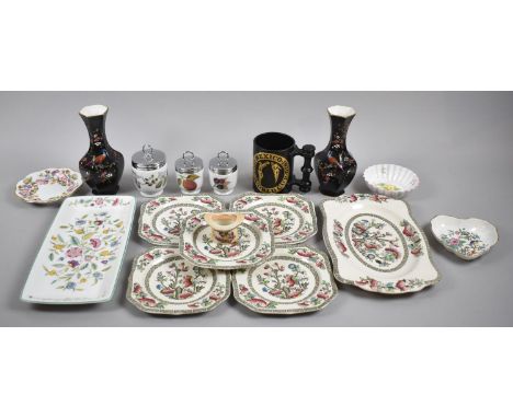 A Collection of Ceramics to Include Johnson Indian Tree Bread and Butter Set, Portmeirion Mexico World Cup Tankard, Royal Wor