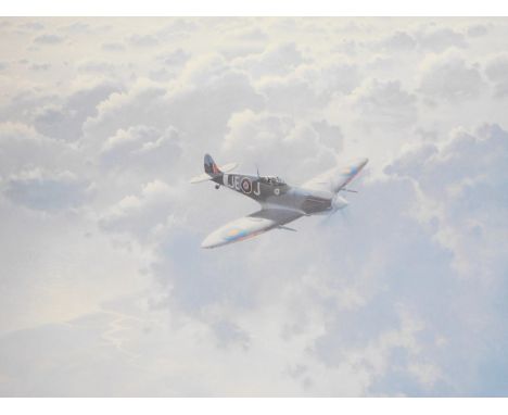 After Coulson. Spitfire, limited edition print, 29cm x 39cm, mounted, framed and glazed. 