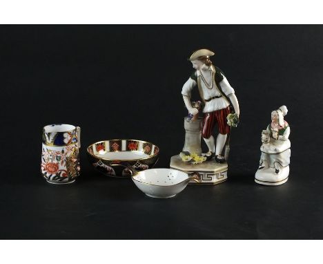 A selection of Royal Crown Derby Imari to include a tea strainer and bowl, small cream jug, teacup, saucer, coffee can (repai