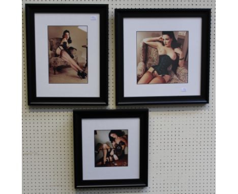 Chas Ray Krider born 1950 American Dita, coloured print, 30 x 20cm, framed Dita in black, coloured print, 25 x 20cm, framed a