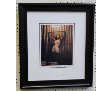 Chas Ray Krider born 1950 American Motel Fetish, Dita Black Negligee, colour print, 25 x 20cm, signed in ink, 2/12 2000