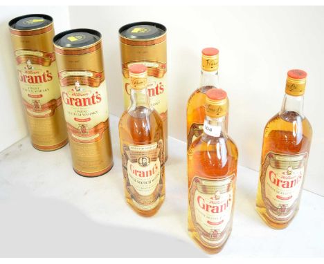 A selection of William Grant’s finest Scotch Whisky, including: three bottles in tubes; and four others. (7)