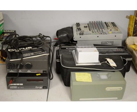 A selection of Hi-Fi equipment, including: Yamaha Natural Sound Stereo Cassette Deck K-220; Behringer Eurorack UB1204-PRO mix
