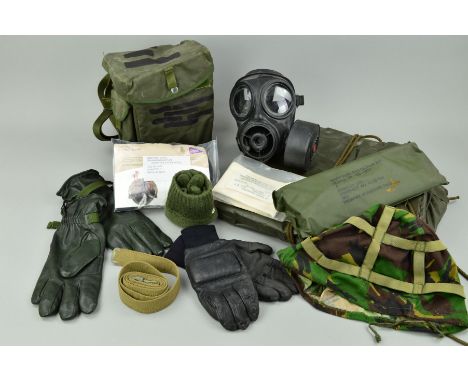 A VEHICLE COVER (ARMY) FOR CVRT SPARTAN, great condition, S10 respirator/gas mask 1986 NATO issue, in carrying pouch, individ