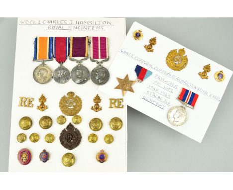 A FAMILY GROUP (FATHER AND SON) OF WWI AND WWII GROUPS, including paperwork etc, as follows, 1st group British War medal, nam