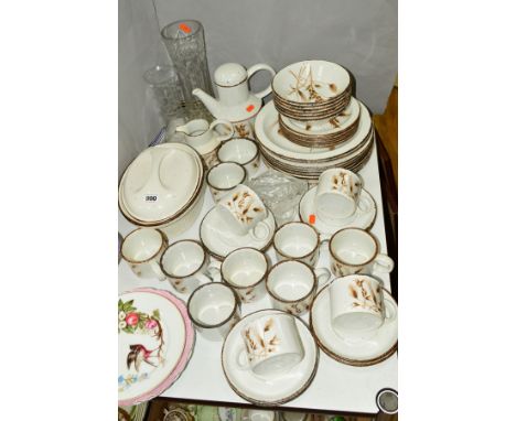 MIDWINTER STONEHENGE 'WILD OATS' COFFEE AND DINNER WARES, etc to include teapot, cups, saucers, plates, bowls, together with 