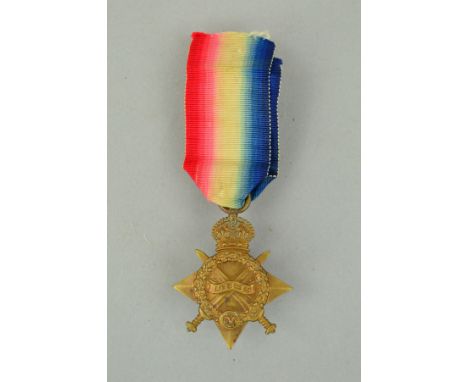 A WWI 1914-15 STAR, named R-9035 Pte A. Marsden, K.R.R.C., with copy paperwork etc, also MID