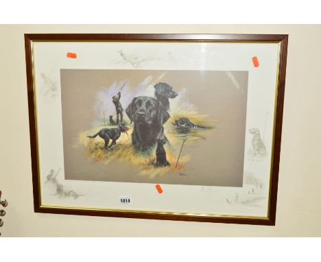 A LIMITED EDITION PRINT, black Labrador scenes, hunting, etc No.123/850, signed bottom right