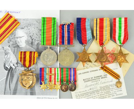 A WWII GROUP OF MEDALS, attributed to the Reverand Albert Edward Beaumont, who served as Chaplain to UK forces throughout WWI