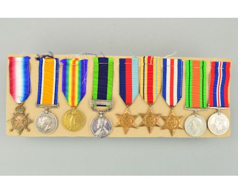 WWI/INDIA/WWII GROUP OF NINE MEDALS, to a 2nd Lt/Captain and later Major, Army Service Corps, 1914-15 Star trio named 2nd Lt 