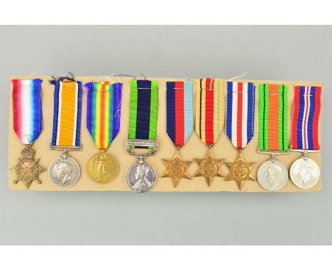 WWI/INDIA/WWII GROUP OF NINE MEDALS, to a 2nd Lt/Captain and later Major, Army Service Corps, 1914-15 Star trio named 2nd Lt 