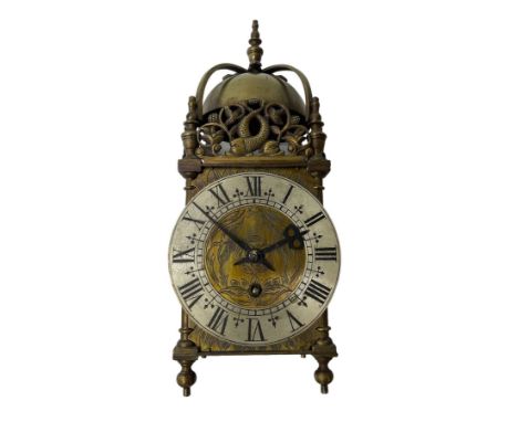 Elliot - 8-day 20th century replica 18th century lantern clock, with a spring wound timepiece movement c1950-60, lever platfo