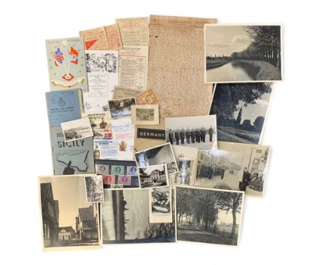 Selection of documents / paper ephemera related to the Second World War / WWII, to include; photographs of Quakenbruck German