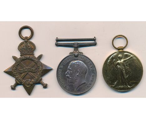 First World War – Cyril Salway – 1914-15 Star Trio awarded to 971 PTE C. SALWAY R. IR. REGT. In boxes of issue, with boxed ri