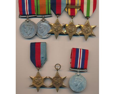 Second World War Medal Group, to include; The War Medal, The Defence Medal, The 1939-1945 Star, The Africa Star with 8th Army