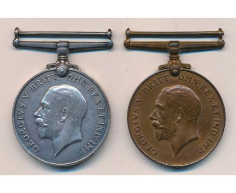 First World War – Thomas Wattling – Mercantile Marine Medal &amp; British War Medal pair awarded to THOMAS WATTLING. 