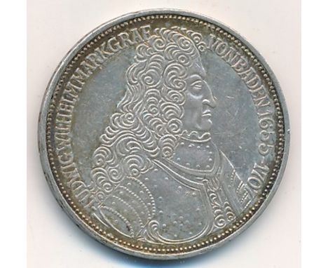 Germany 5 marks 1955G, 300th Anniversary - Birth of Ludwig Wilhelm Markgraf von Baden, very fine.