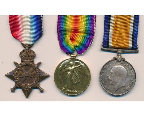 First World War – 1914-15 Star Trio awarded to M2-079231 PTE F. COX A.S.C. Frederik Cox. With Ribbons &amp; Copied MIC.