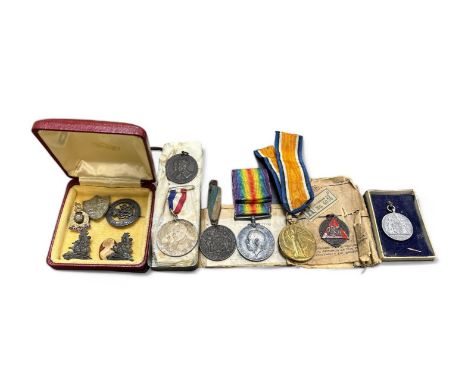 First World War – John Hewson – First World War War Medal &amp; Victory Medal pair awarded to 34745 PTE. J. HEWSON HAMPS. R. 