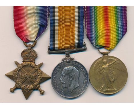 First World War – Frederick Pontin – 1914-15 Star Trio awarded to 8521 L. CPL F. PONTIN SHROPS: L.I. With copied MIC. 