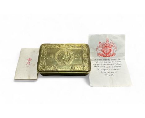 First World War (WWI) Princess Mary 1914 Christmas Gift Box / Tin together with Christmas card. Excellent condition.