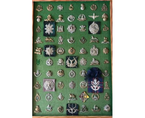 Cap Badges, organised range of well-presented cap badges some better, to include; Corps of Royal Military Police (Royal 1946)