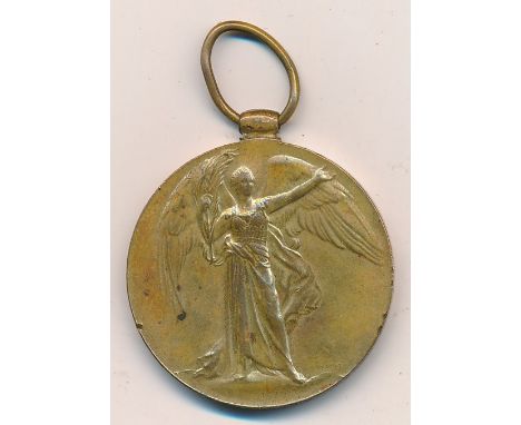 First World War – Herbert Diggle – Victory Medal awarded to 376375 PTE. H. DIGGLE. MANCH. R. With copied MIC.