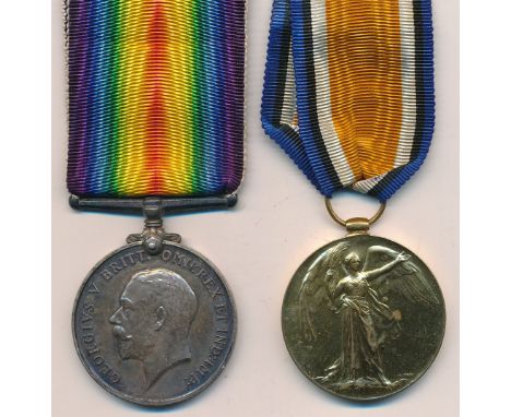 First World War – Horace W Pope – First World War British War Medal &amp; Victorya Medal pair awarded to 16430 PTE. H. W. POP