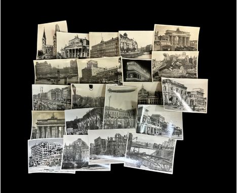 Interesting range of Second World War German press photographs, mostly pre &amp; post devastation stamped to reverse for Agfo