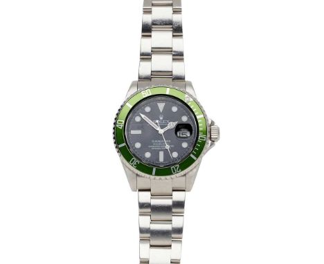 Oyster Perpetual Submariner date model 16610 T, 2007/8 from serial number, stainless steel case, signed Rolex Perpetual autom