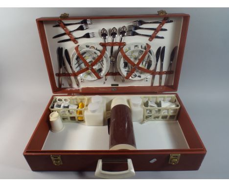 A Hudsons Picnic Hamper with Contents.