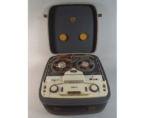 A Vintage Elizabethan Four Track Reel to Reel Tape Recorder.  