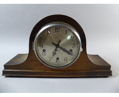 An Oak Cased Enfield Westminster Chime Mantle Clock  