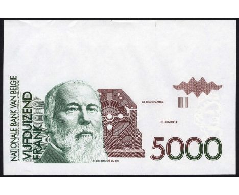 Belgium, NBBB-NL, P NL, National Bank of Belgium, 5,000 Francs, STAGE PROOFS. Portrait of Zenobe Gramme at left on front. (3)