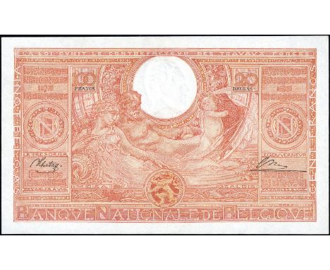 Belgium, NBBB-61, P 114, Banque Nationale de Belgique/Nationale Bank van België. 100 Francs - 20 Belgas, 4 November 1944. Por