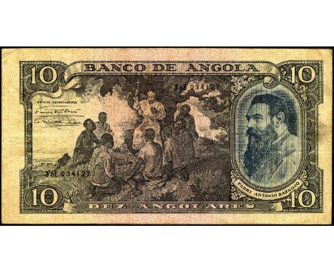 Angola, P 78, Banco de Angola, 10 Angolares, D.14 August 1946 (1 June 1947). Priest with children at center, portrait of Padr