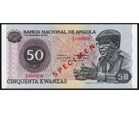 Angola, P 111, 112, 114, Banco Nacional de Angola. Lot containing 50 Kwanzas, 14 August 1979, 100 and 500 Kwanzas, 11 Novembe