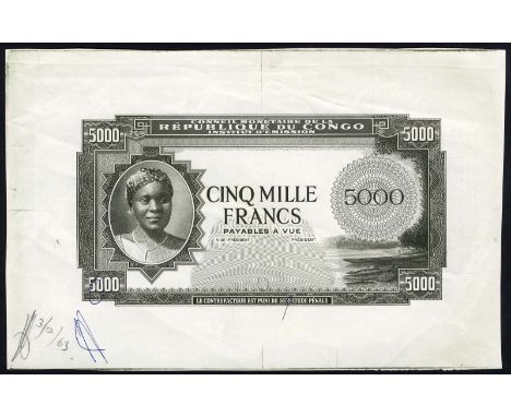 Congo Democratic Republic, P 3p, Linzmayer CMRC B3var, Conseil Monetaire de la République du Congo, Institut d'Émission, 5,00