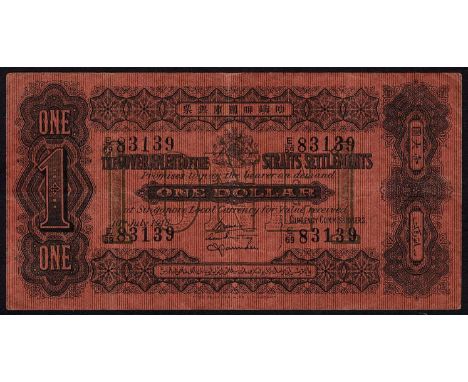 Straits Settlements, P 1c, Linzmayer GSS B3f, British Administration, Government of the Straits Settlements, 1 Dollar, 10 Jul