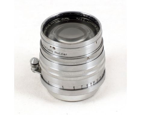 Uncommon Leitz Xenon 5cm f1.5 L39 Screw Mount Lens. By Taylor Hobson #289073. Early version, with US &amp; British Patent num