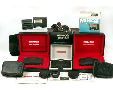 Minox 35mm Collection. Comprising Minox Touring limited edition camera #2890 of 3333 produced. Condition 4F, with certificate