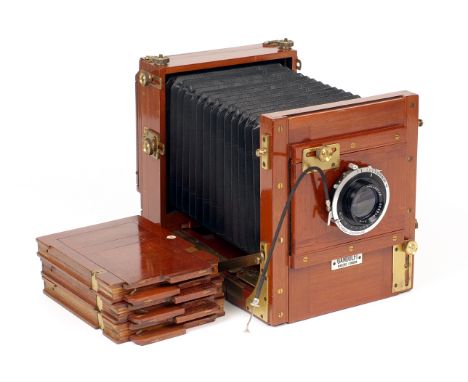 Gandolfi 5"x4" Camera with Dallmeyer Serrac 6" f4.5 Lens. #532106 in Synchro-Compur shutter. (both condition 4/5F). Square-cu